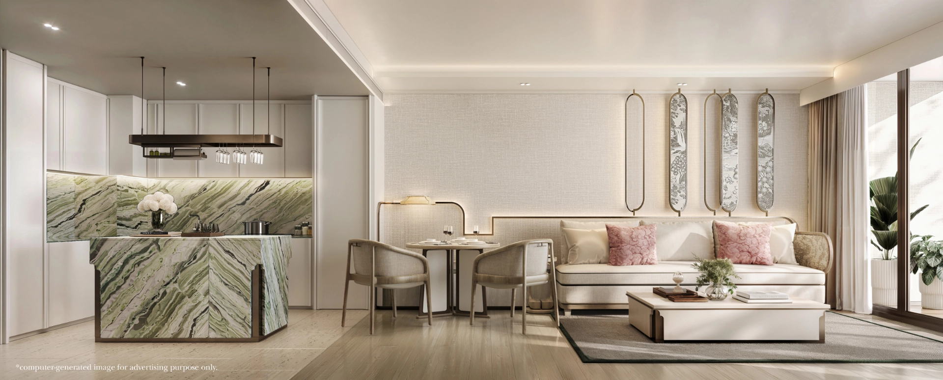 1 Bedroom 67 sq.m. - Kitchen & Living Area